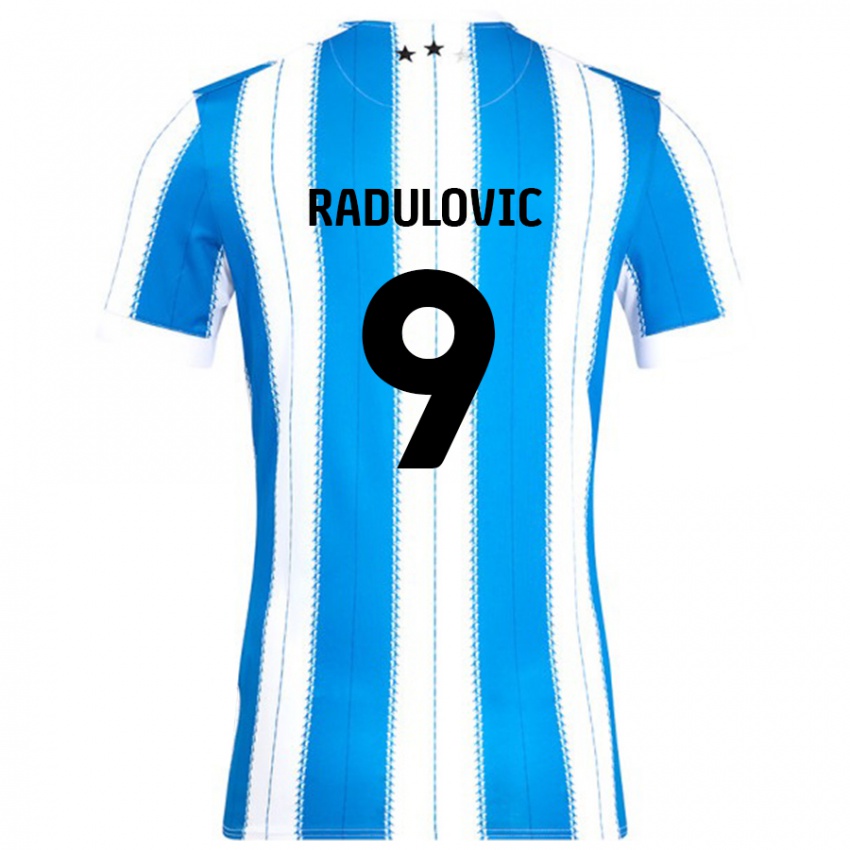 Niño Camiseta Bojan Radulovic #9 Azul Blanco 1ª Equipación 2024/25 La Camisa Chile