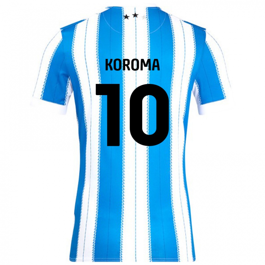 Niño Camiseta Josh Koroma #10 Azul Blanco 1ª Equipación 2024/25 La Camisa Chile