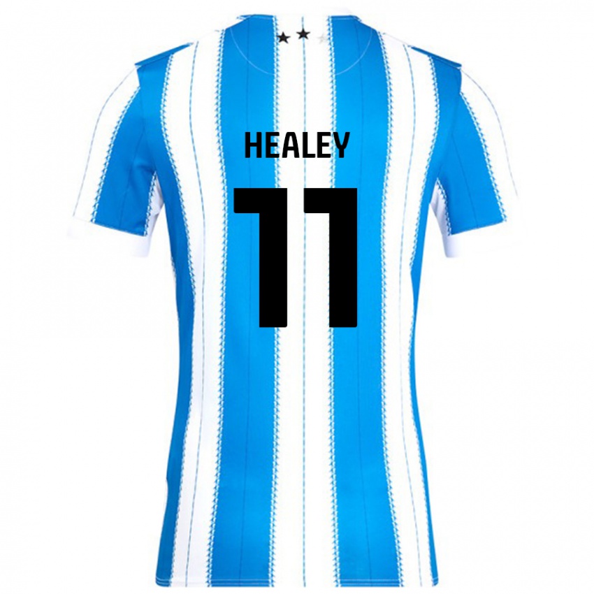 Niño Camiseta Rhys Healey #11 Azul Blanco 1ª Equipación 2024/25 La Camisa Chile