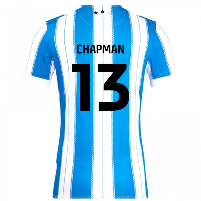 Niño Camiseta Jacob Chapman #13 Azul Blanco 1ª Equipación 2024/25 La Camisa Chile