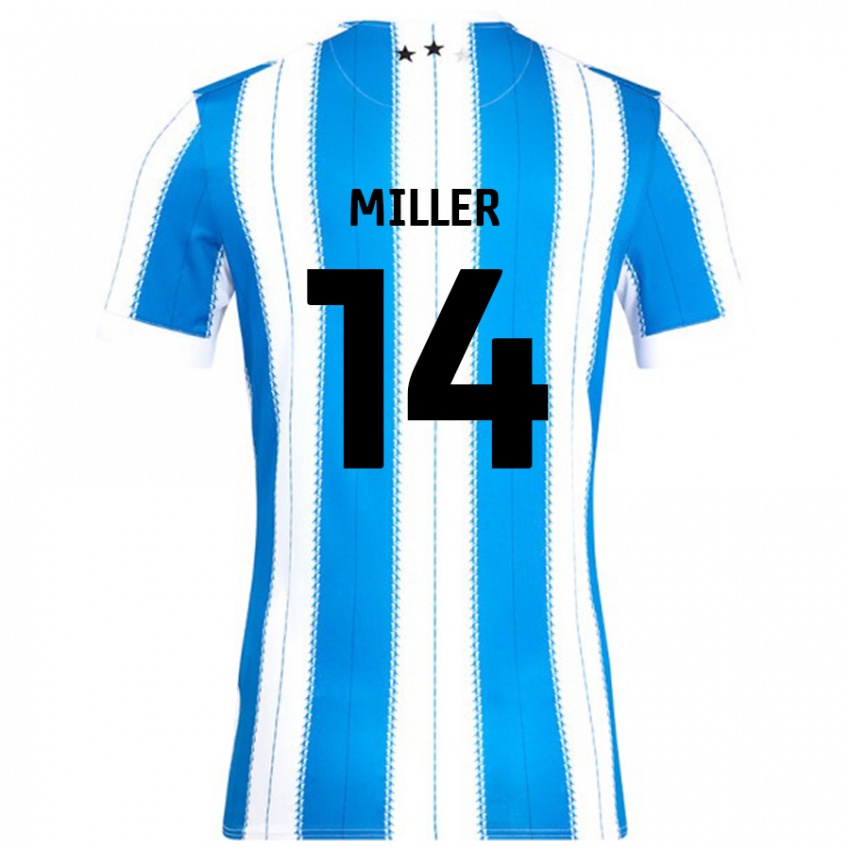 Niño Camiseta Mickel Miller #14 Azul Blanco 1ª Equipación 2024/25 La Camisa Chile