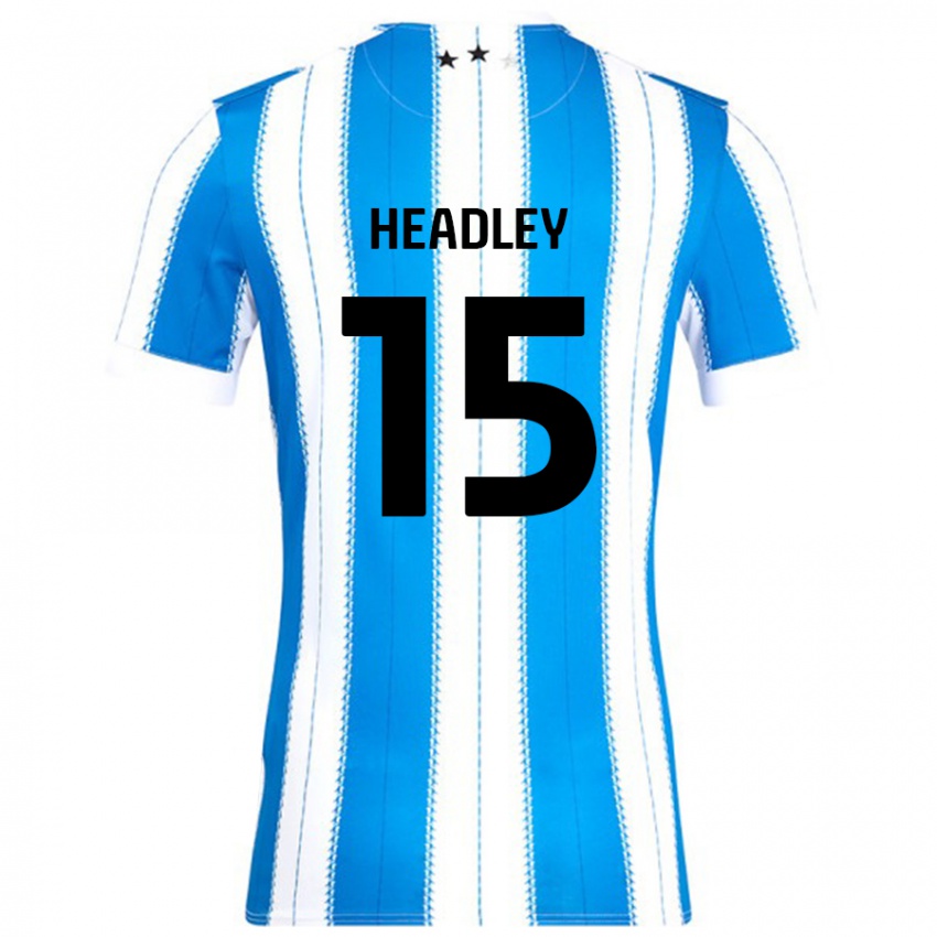 Niño Camiseta Jaheim Headley #15 Azul Blanco 1ª Equipación 2024/25 La Camisa Chile