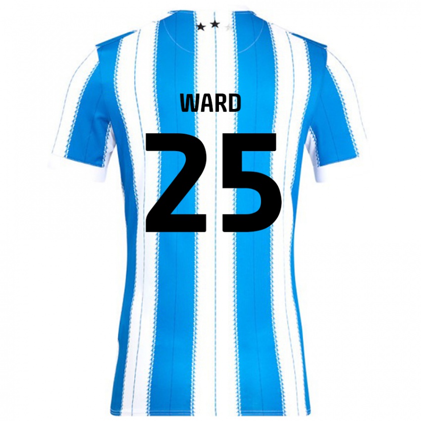 Niño Camiseta Danny Ward #25 Azul Blanco 1ª Equipación 2024/25 La Camisa Chile