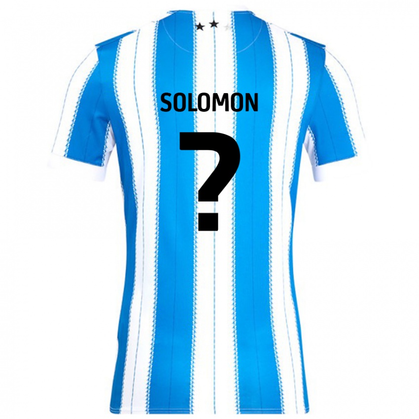 Niño Camiseta Eko Solomon #0 Azul Blanco 1ª Equipación 2024/25 La Camisa Chile