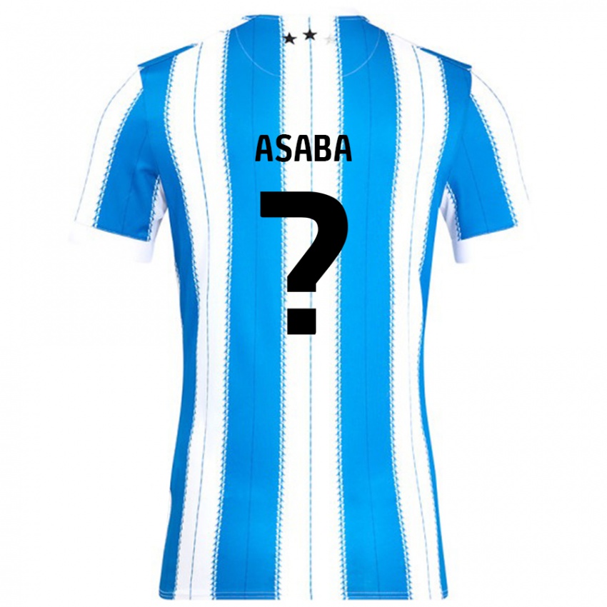 Niño Camiseta Alexander Asaba #0 Azul Blanco 1ª Equipación 2024/25 La Camisa Chile