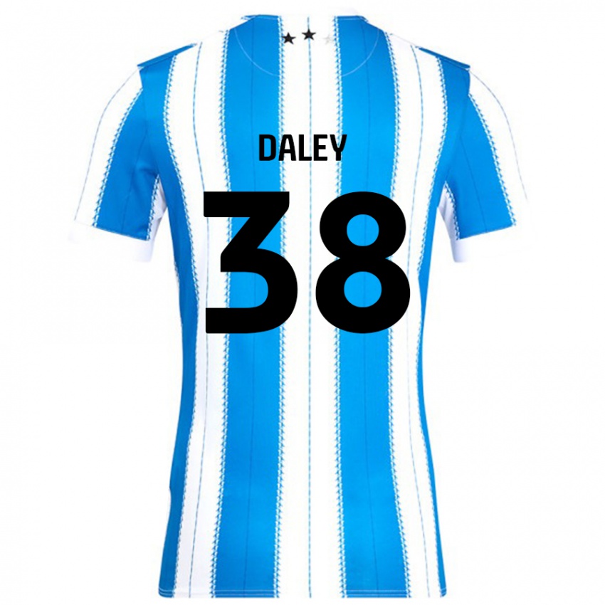 Niño Camiseta Luke Daley #38 Azul Blanco 1ª Equipación 2024/25 La Camisa Chile