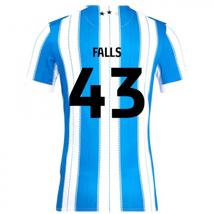 Niño Camiseta Conor Falls #43 Azul Blanco 1ª Equipación 2024/25 La Camisa Chile