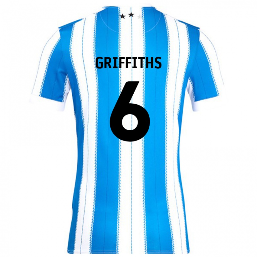 Niño Camiseta Lauren Griffiths #6 Azul Blanco 1ª Equipación 2024/25 La Camisa Chile