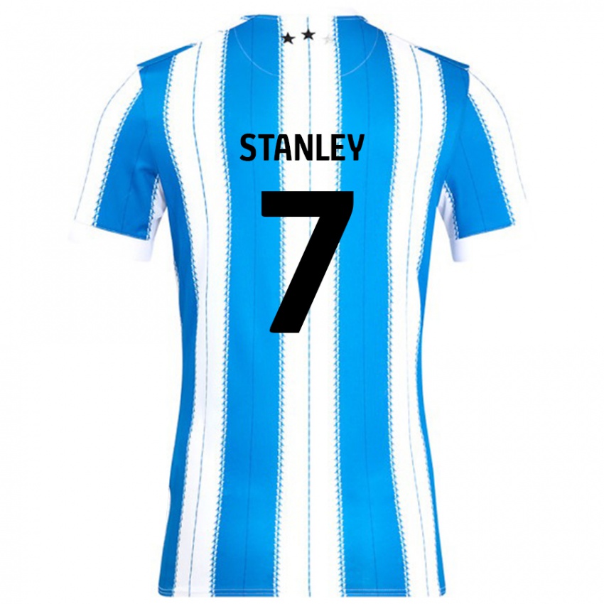 Niño Camiseta Katie Stanley #7 Azul Blanco 1ª Equipación 2024/25 La Camisa Chile