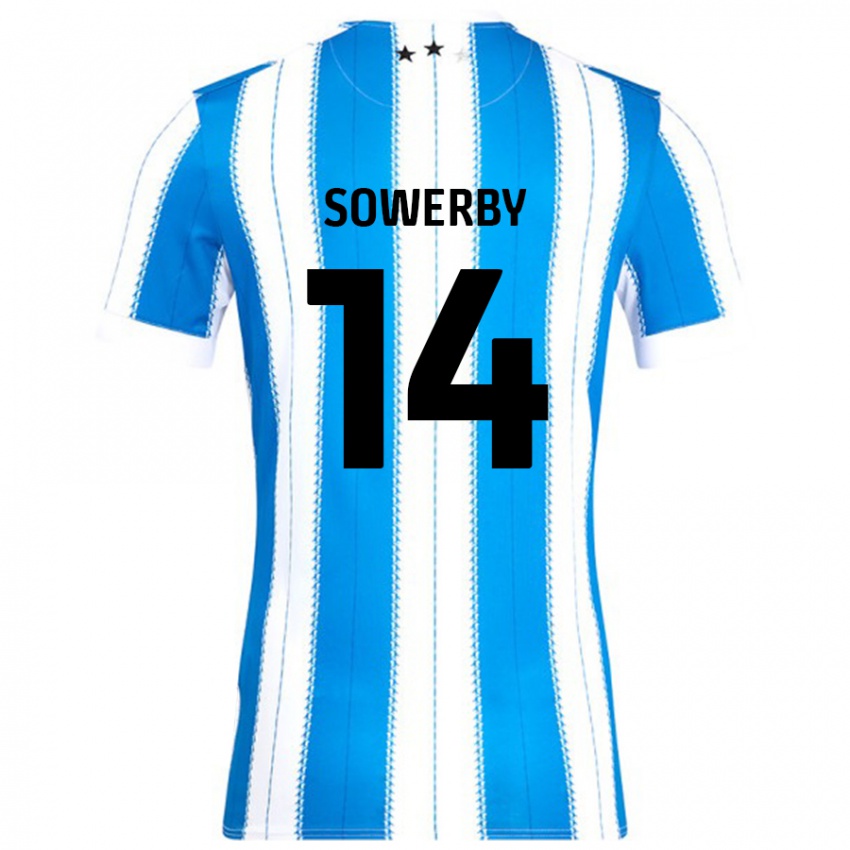 Niño Camiseta Lucy Sowerby #14 Azul Blanco 1ª Equipación 2024/25 La Camisa Chile