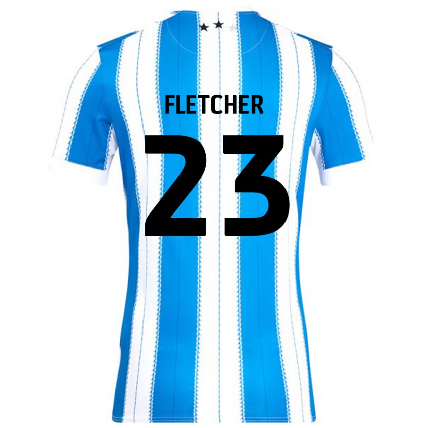 Niño Camiseta Serena Fletcher #23 Azul Blanco 1ª Equipación 2024/25 La Camisa Chile