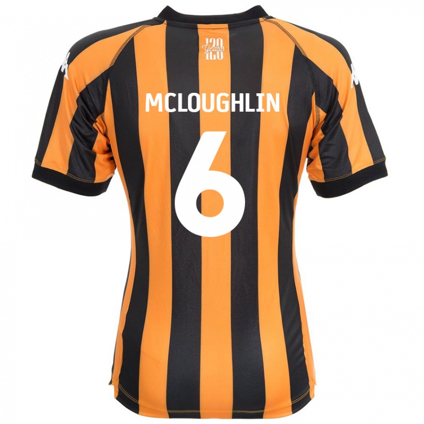 Niño Camiseta Sean Mcloughlin #6 Negro Ámbar 1ª Equipación 2024/25 La Camisa Chile