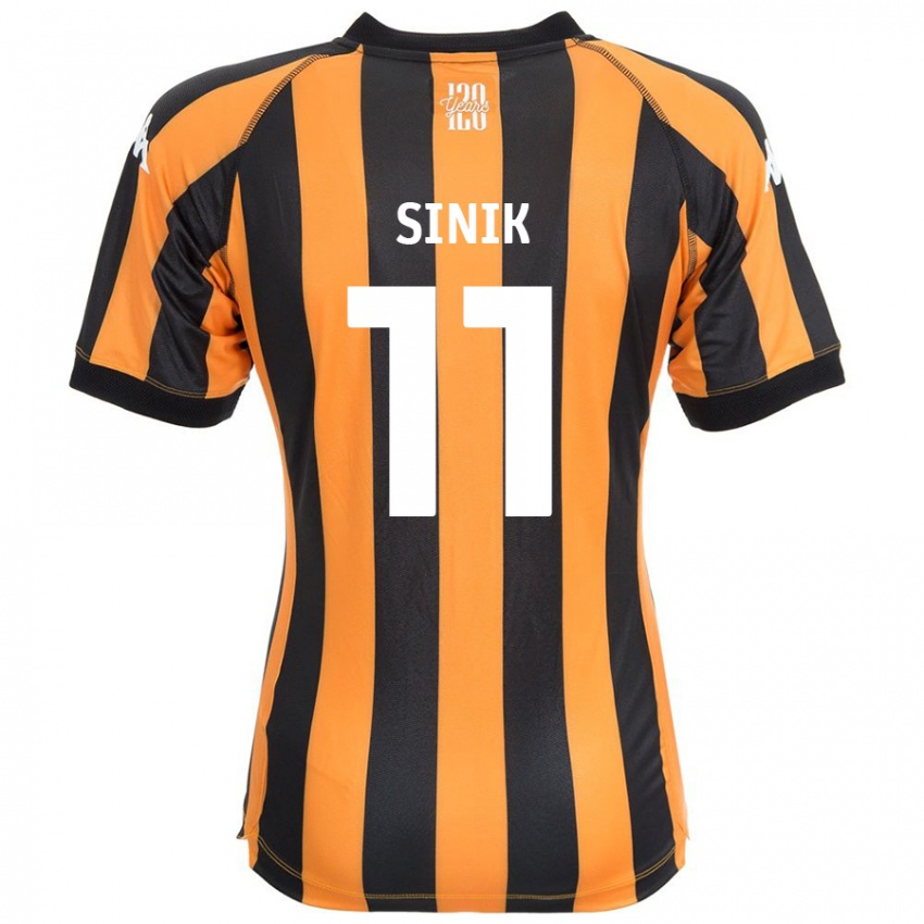 Niño Camiseta Doğukan Sinik #11 Negro Ámbar 1ª Equipación 2024/25 La Camisa Chile