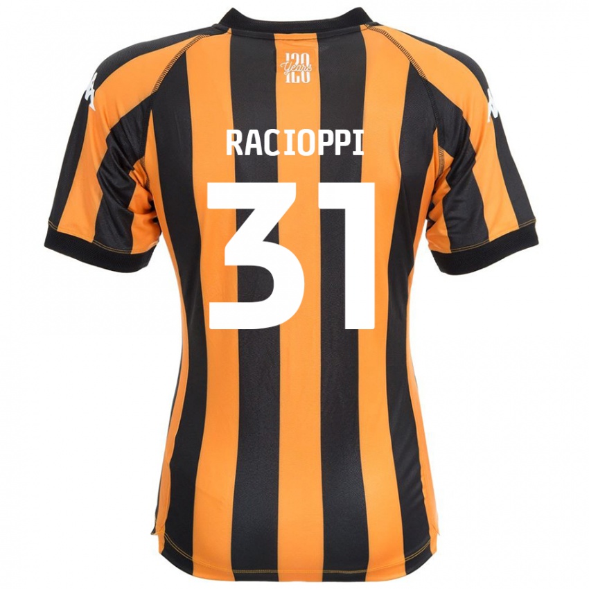 Niño Camiseta Anthony Racioppi #31 Negro Ámbar 1ª Equipación 2024/25 La Camisa Chile