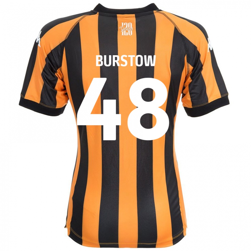 Niño Camiseta Mason Burstow #48 Negro Ámbar 1ª Equipación 2024/25 La Camisa Chile