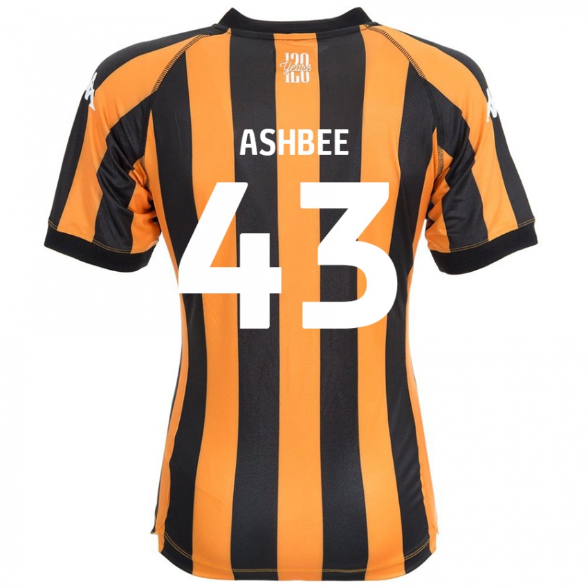 Niño Camiseta Stanley Ashbee #43 Negro Ámbar 1ª Equipación 2024/25 La Camisa Chile