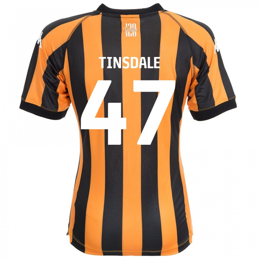 Niño Camiseta Nathan Tinsdale #47 Negro Ámbar 1ª Equipación 2024/25 La Camisa Chile