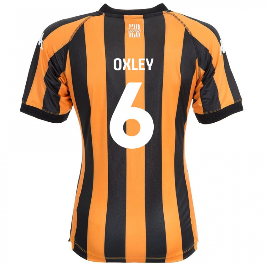 Niño Camiseta Tilly Oxley #6 Negro Ámbar 1ª Equipación 2024/25 La Camisa Chile