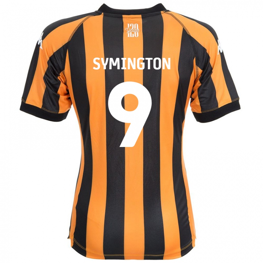 Niño Camiseta Jo Symington #9 Negro Ámbar 1ª Equipación 2024/25 La Camisa Chile