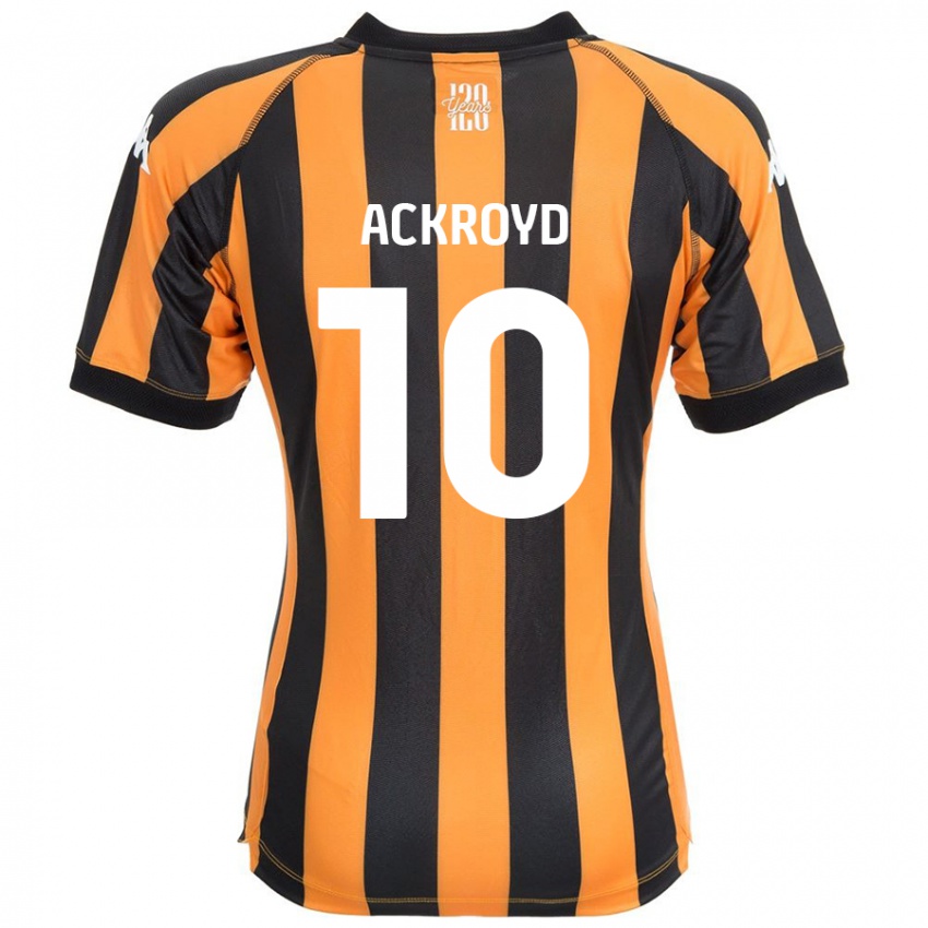 Niño Camiseta Rachael Ackroyd #10 Negro Ámbar 1ª Equipación 2024/25 La Camisa Chile