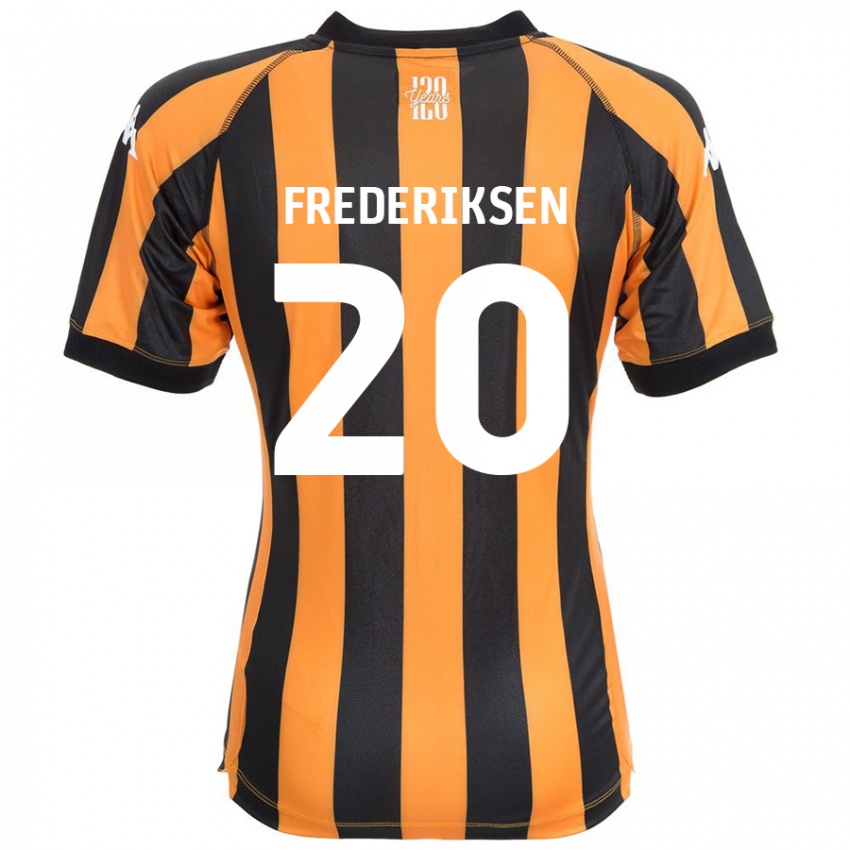 Niño Camiseta Abbey Frederiksen #20 Negro Ámbar 1ª Equipación 2024/25 La Camisa Chile