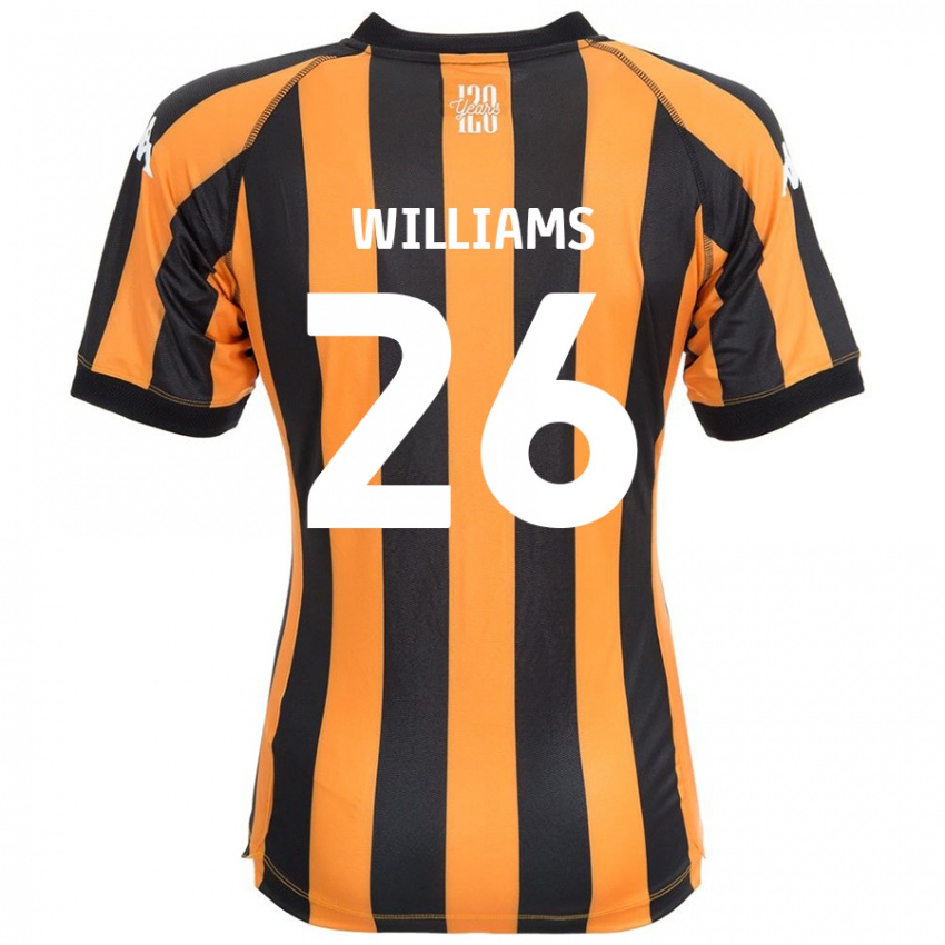 Niño Camiseta Annabel Williams #26 Negro Ámbar 1ª Equipación 2024/25 La Camisa Chile