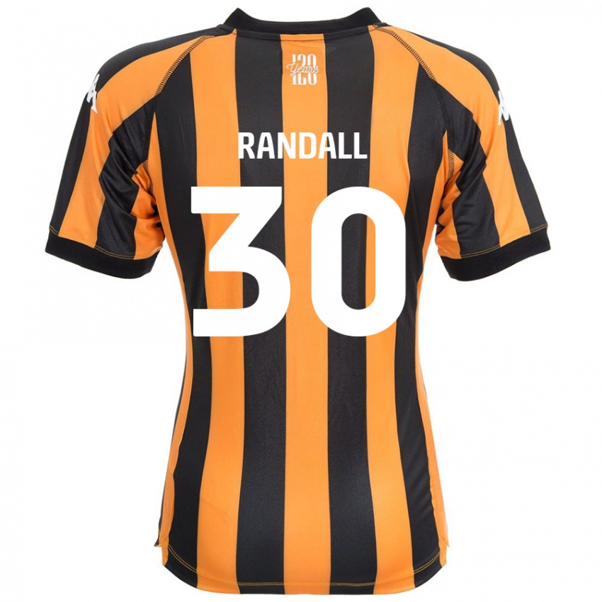 Niño Camiseta Jennifer Randall #30 Negro Ámbar 1ª Equipación 2024/25 La Camisa Chile