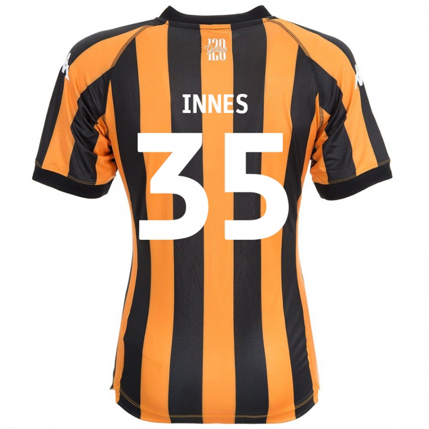 Niño Camiseta Emma Innes #35 Negro Ámbar 1ª Equipación 2024/25 La Camisa Chile