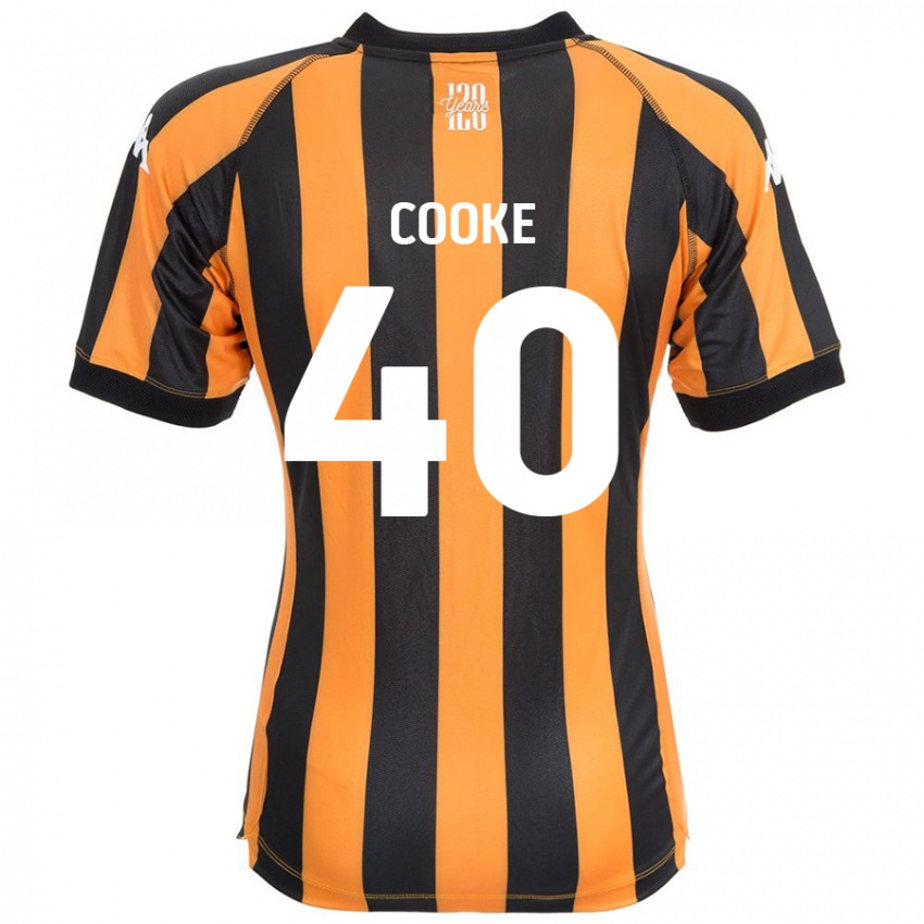 Niño Camiseta Megan Cooke #40 Negro Ámbar 1ª Equipación 2024/25 La Camisa Chile