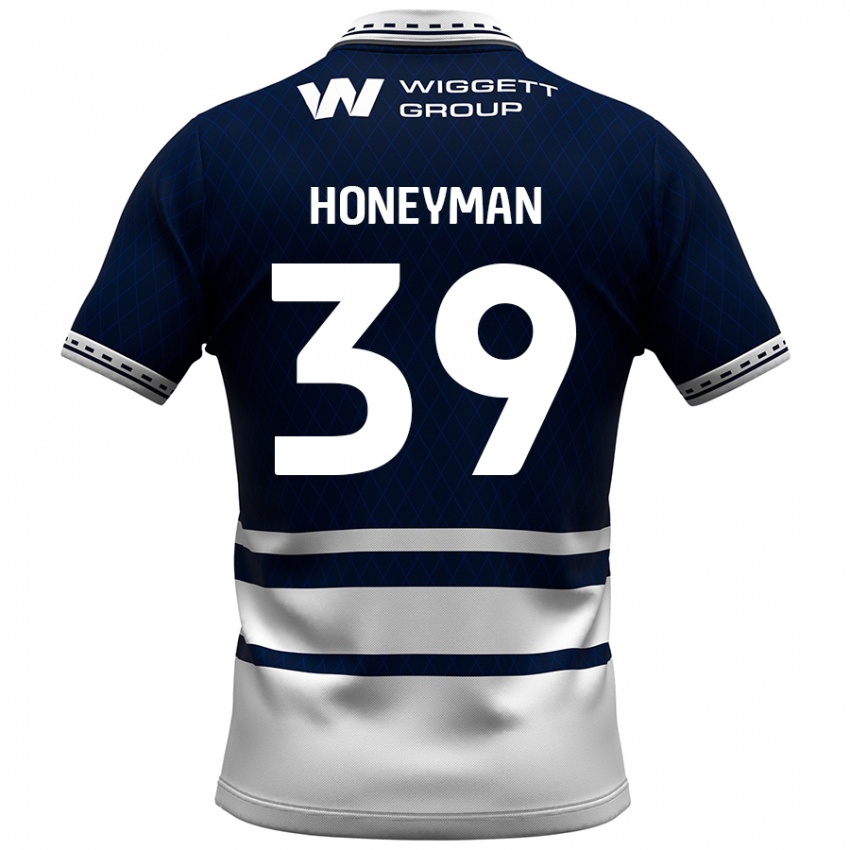 Niño Camiseta George Honeyman #39 Azul Marino Blanco 1ª Equipación 2024/25 La Camisa Chile