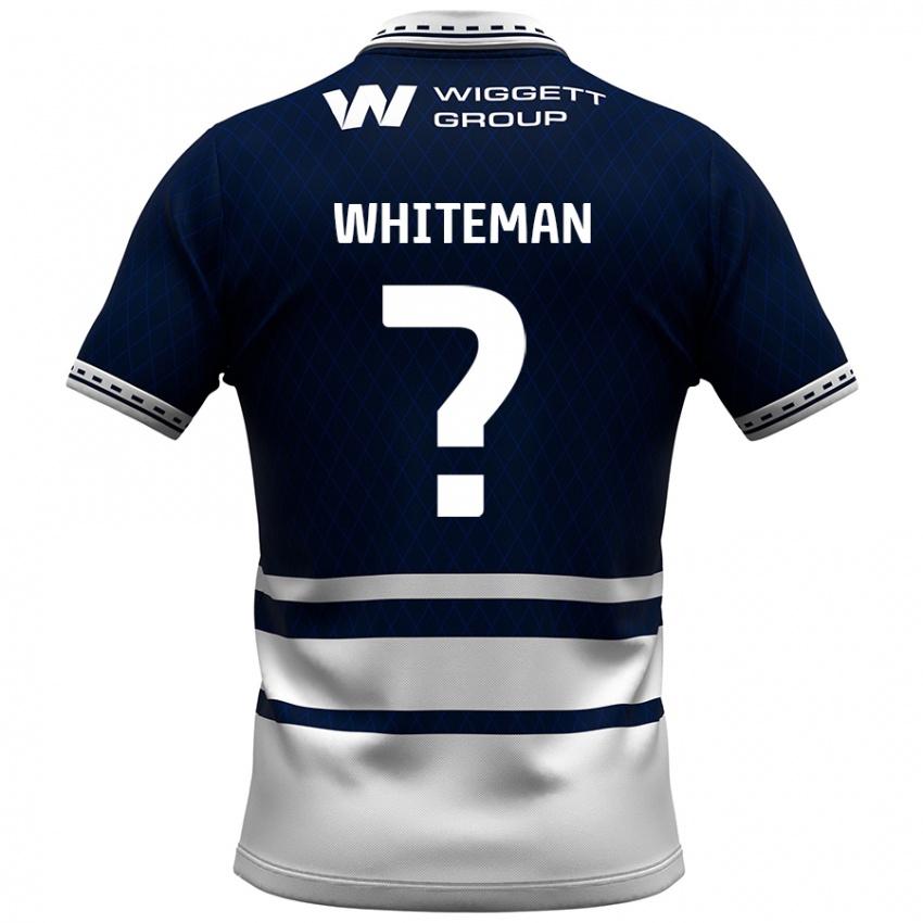 Niño Camiseta Harvey Whiteman #0 Azul Marino Blanco 1ª Equipación 2024/25 La Camisa Chile