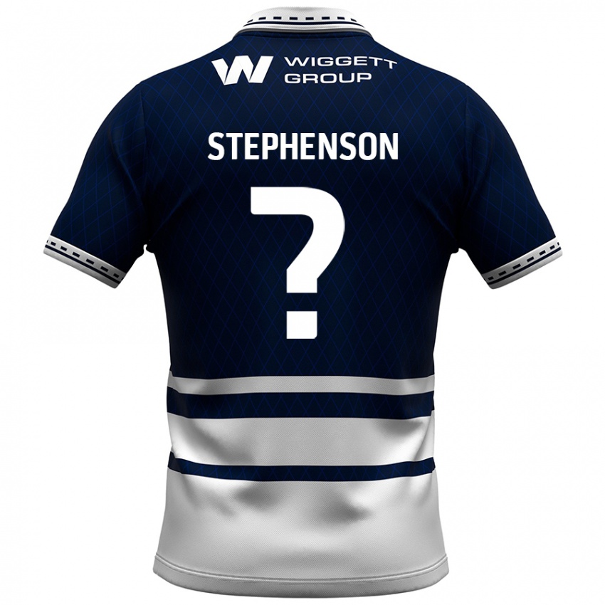 Niño Camiseta Joshua Stephenson #0 Azul Marino Blanco 1ª Equipación 2024/25 La Camisa Chile