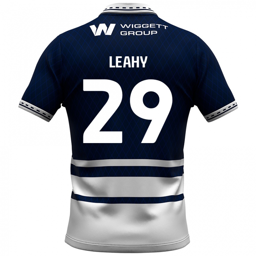 Niño Camiseta Tom Leahy #29 Azul Marino Blanco 1ª Equipación 2024/25 La Camisa Chile