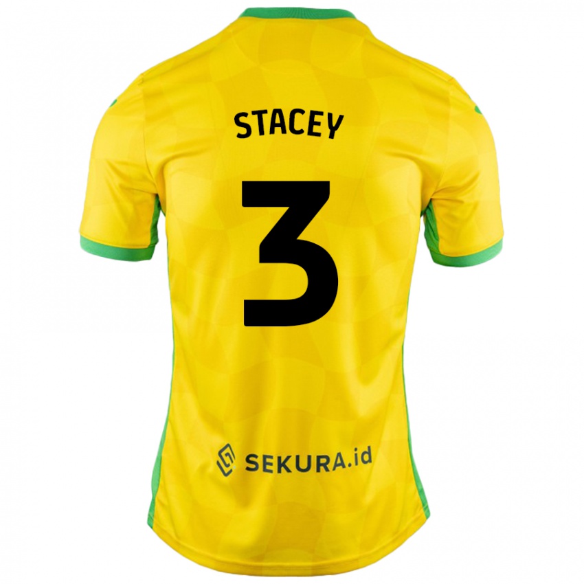 Niño Camiseta Jack Stacey #3 Amarillo Verde 1ª Equipación 2024/25 La Camisa Chile