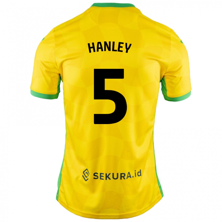 Niño Camiseta Grant Hanley #5 Amarillo Verde 1ª Equipación 2024/25 La Camisa Chile