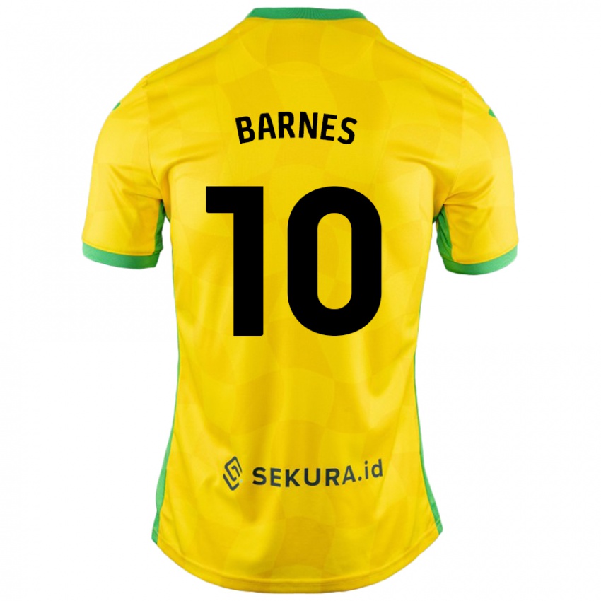 Niño Camiseta Ashley Barnes #10 Amarillo Verde 1ª Equipación 2024/25 La Camisa Chile