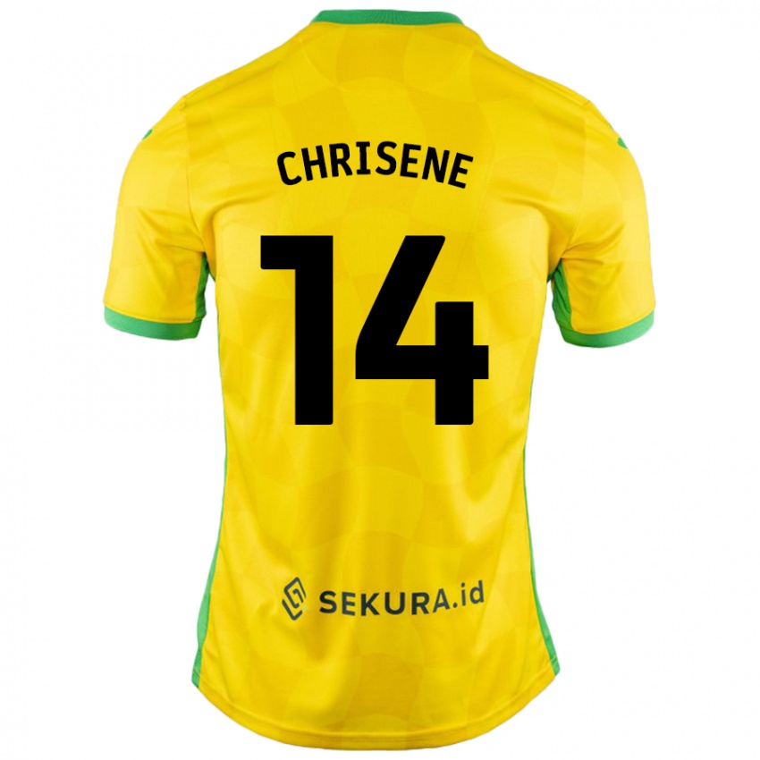 Niño Camiseta Ben Chrisene #14 Amarillo Verde 1ª Equipación 2024/25 La Camisa Chile