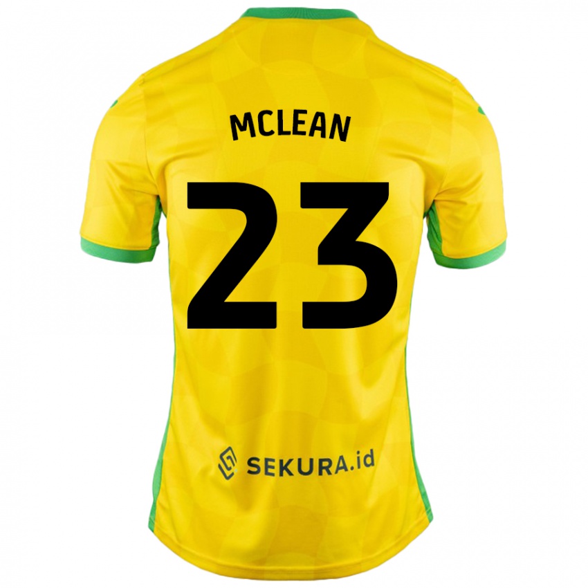 Niño Camiseta Kenny Mclean #23 Amarillo Verde 1ª Equipación 2024/25 La Camisa Chile