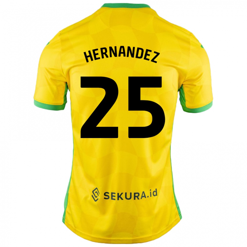 Niño Camiseta Onel Hernández #25 Amarillo Verde 1ª Equipación 2024/25 La Camisa Chile