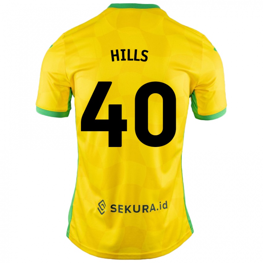 Niño Camiseta Brad Hills #40 Amarillo Verde 1ª Equipación 2024/25 La Camisa Chile