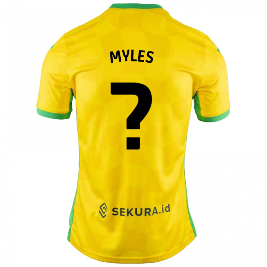 Niño Camiseta Elliot Myles #0 Amarillo Verde 1ª Equipación 2024/25 La Camisa Chile