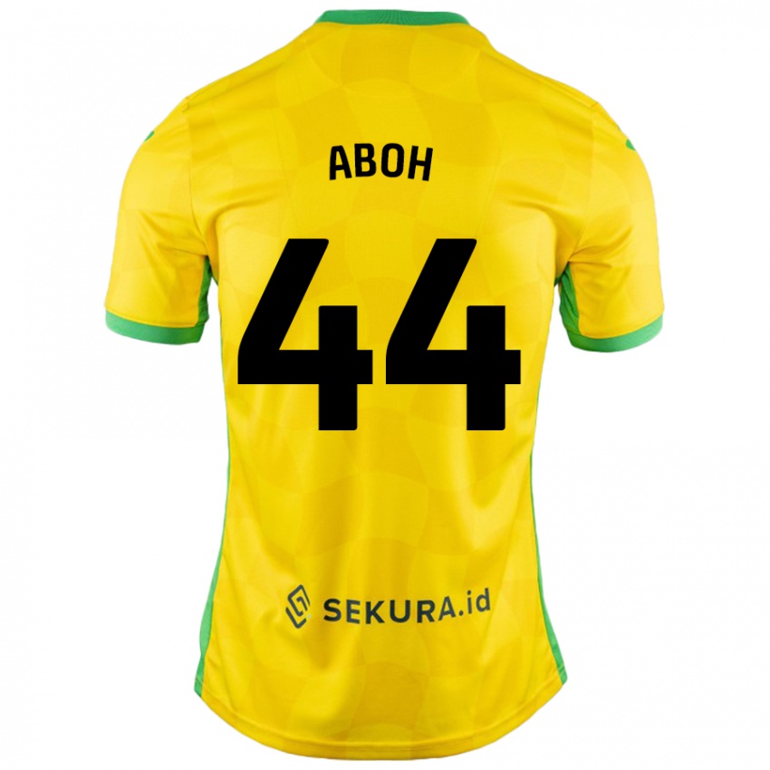 Niño Camiseta Ken Aboh #44 Amarillo Verde 1ª Equipación 2024/25 La Camisa Chile