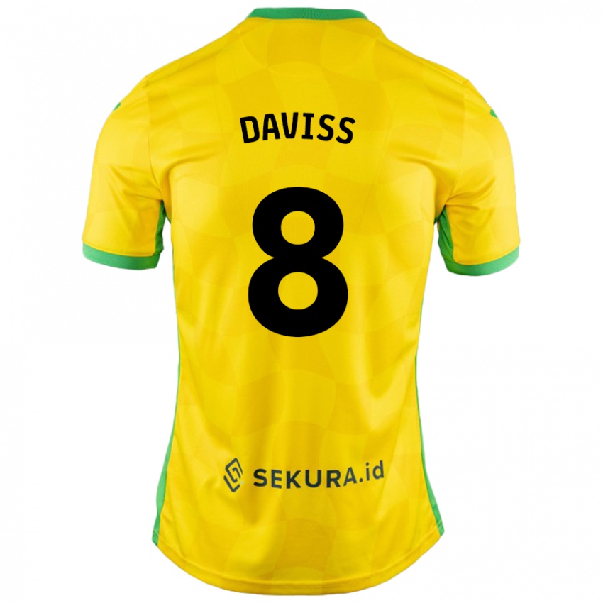 Niño Camiseta Millie Daviss #8 Amarillo Verde 1ª Equipación 2024/25 La Camisa Chile