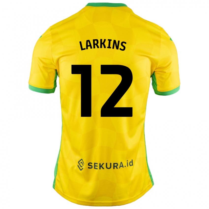 Niño Camiseta Anna Larkins #12 Amarillo Verde 1ª Equipación 2024/25 La Camisa Chile