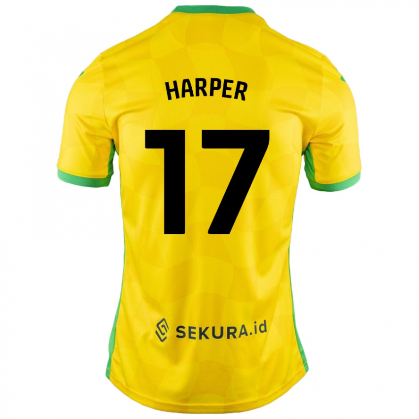 Niño Camiseta Jess Harper #17 Amarillo Verde 1ª Equipación 2024/25 La Camisa Chile