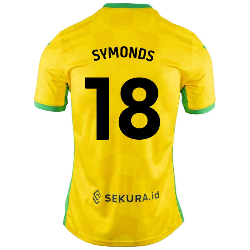 Niño Camiseta Freya Symonds #18 Amarillo Verde 1ª Equipación 2024/25 La Camisa Chile