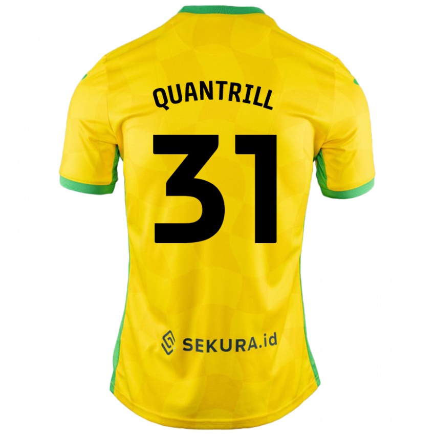 Niño Camiseta Sarah Quantrill #31 Amarillo Verde 1ª Equipación 2024/25 La Camisa Chile