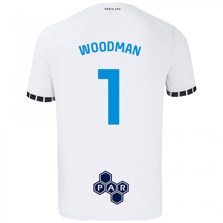 Niño Camiseta Freddie Woodman #1 Blanco 1ª Equipación 2024/25 La Camisa Chile