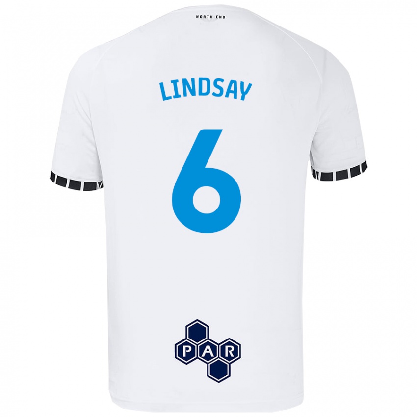 Niño Camiseta Liam Lindsay #6 Blanco 1ª Equipación 2024/25 La Camisa Chile