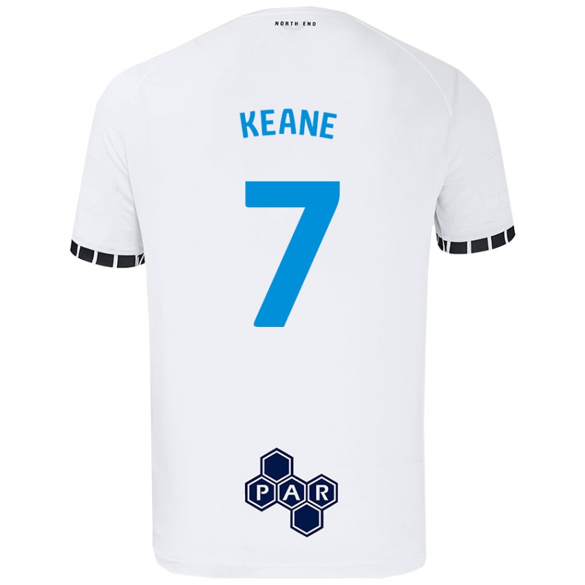 Niño Camiseta Will Keane #7 Blanco 1ª Equipación 2024/25 La Camisa Chile